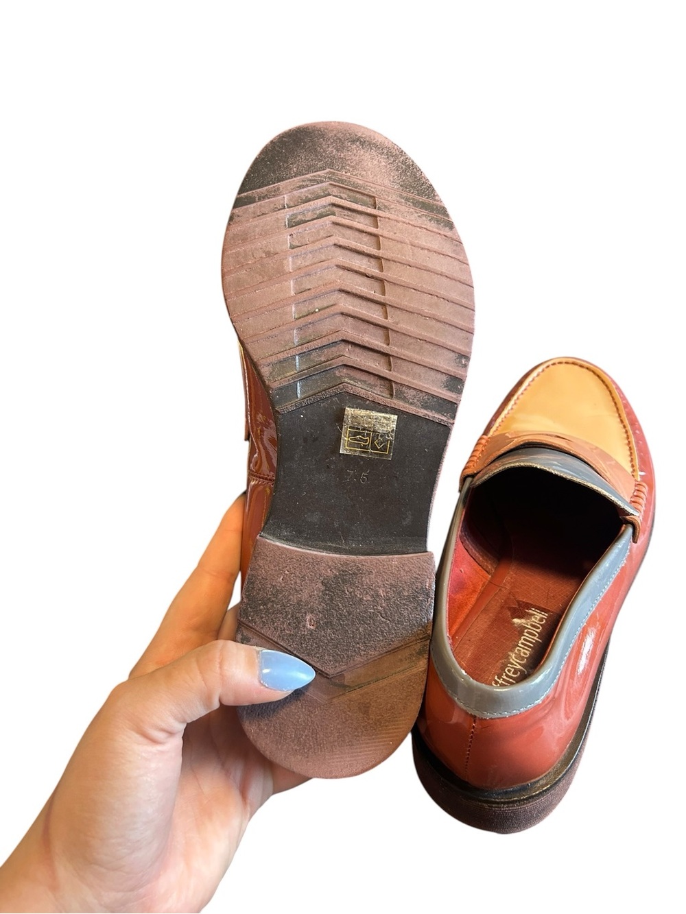 Jeffrey Campbell Recess Colorblock Patent Leather Loafers Shoes Womens Size 7.5 - Picture 5 of 6